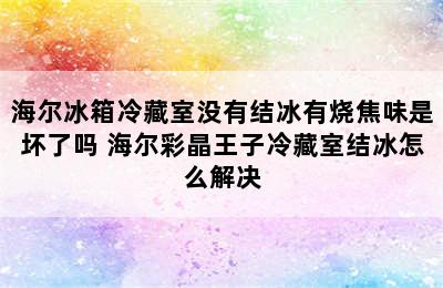 海尔冰箱冷藏室没有结冰有烧焦味是坏了吗 海尔彩晶王子冷藏室结冰怎么解决